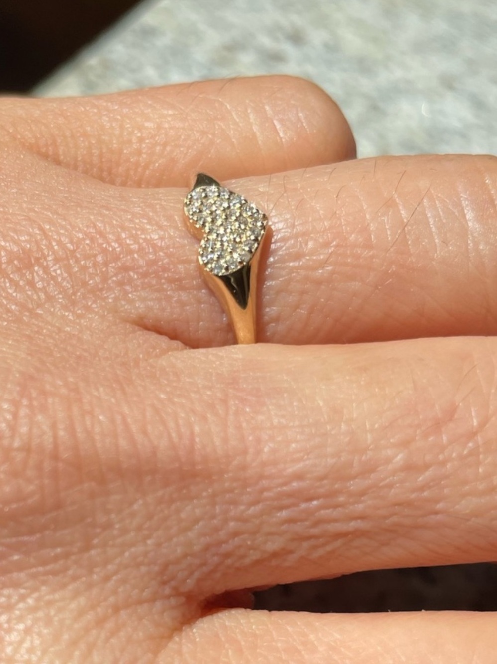 Gorjana Diamond Pavé Heart Ring - 14K Solid Gold (Price is
Firm!)